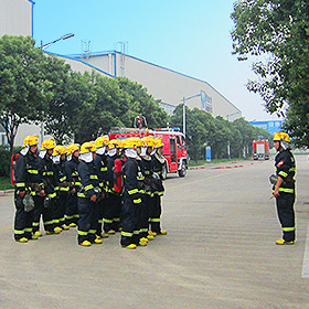 invitation of the development zone fire brigade to carry out drill in the plant 